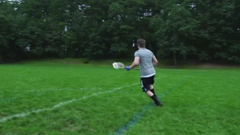 Males Training Lacrosse Throwing &amp; Catching Drills Stock Footage 158702300