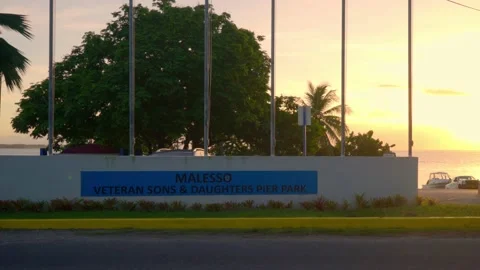 Malesso sign on the side of the road Video stock 168476265