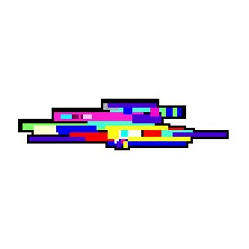 Malfunction glitch error pixel art vector illustration Stock Illustration