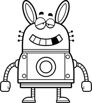 Malfunctioning Robot Rabbit Stock Illustration