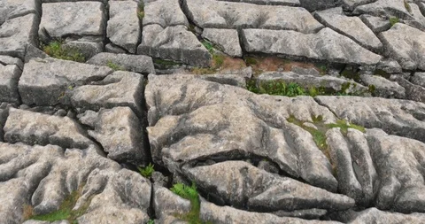 Malham cove drone shot, location of Harry potter scene 4k Video stock 99659322