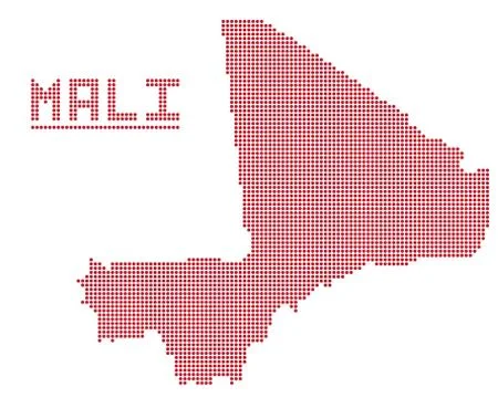 Mali Africa Dot Map Illustrazione stock