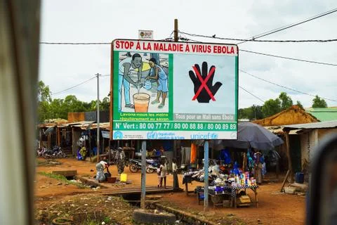 Mali, Africa Sept 2015 Unicef. Prevention campaign against ebola virus Stock Photos