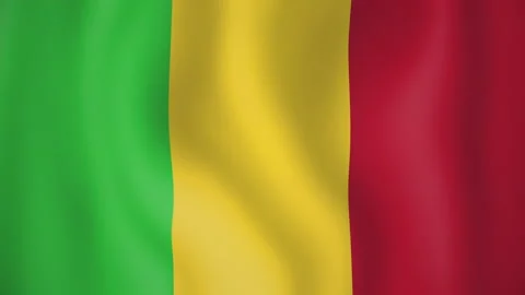Mali animated flag. Seamless loop. 4K Stock Footage 145446059