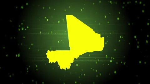 Mali Digital Map Intro Video stock 247970104