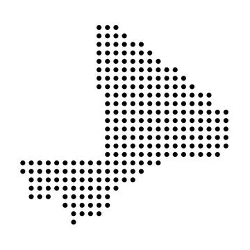 Mali dotted vector map Stock Illustration
