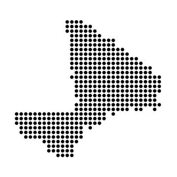 Mali dotted vector map Stock Illustration