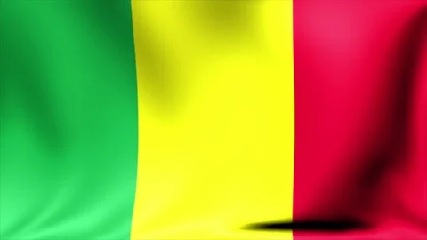 Mali Flag. Background Seamless Looping Animation. 4K High Definition Video Video stock 71967983