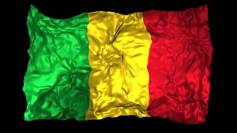 Mali flag Stock Footage 110822762