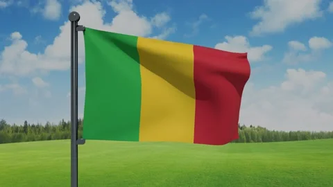 Mali Flag Stock Footage 153254679