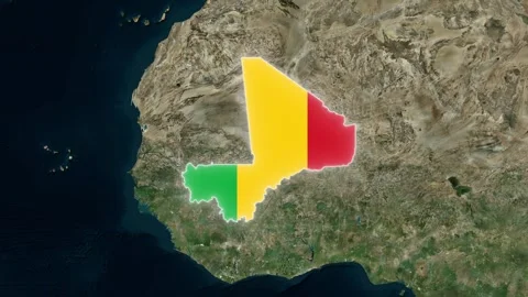 Mali Flag Video stock 307511720