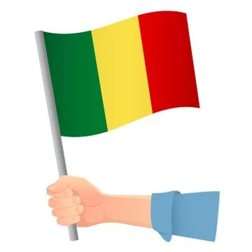 Mali flag in hand Stock Illustration