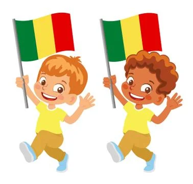 Mali flag in hand set Stock Illustration