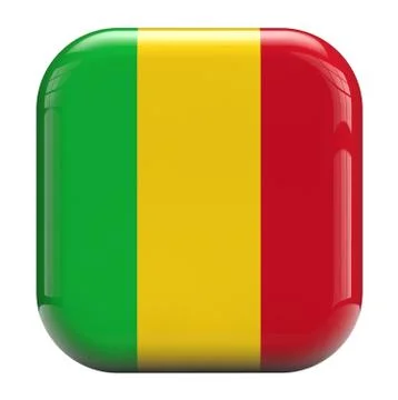 Mali flag icon image Stock Illustration