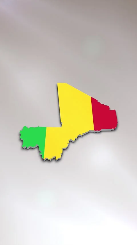 Mali Flag on Map Stock Footage 278173885
