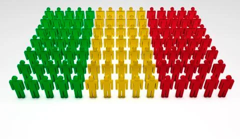 Mali flag parade Stock Illustration