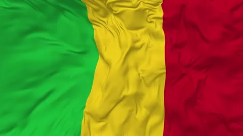 Mali Flag Seamless Looping Background Waving Slow Motion Stock Footage 233823433
