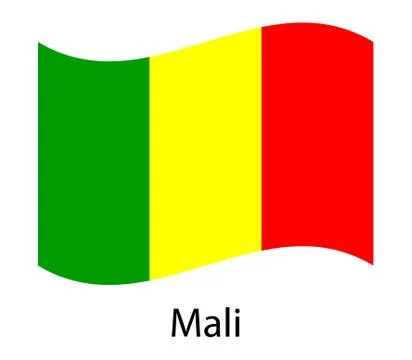 Mali flag. Vector Stock Illustration