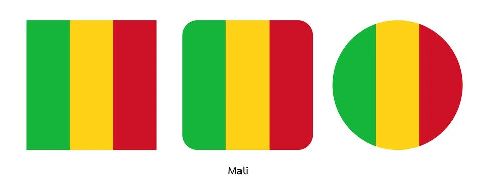 Mali flag, vector illustration Stock Illustration