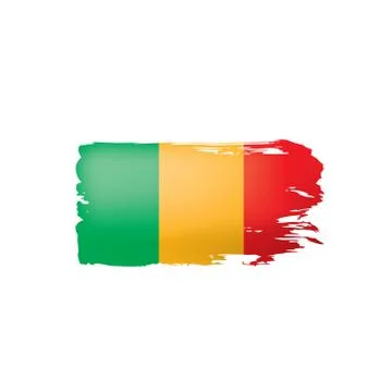 Mali flag, vector illustration on a white background Stock Illustration