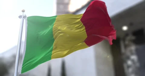 Mali-flag-waving-seamless-loop-4k-60fps Stock Footage 332128608