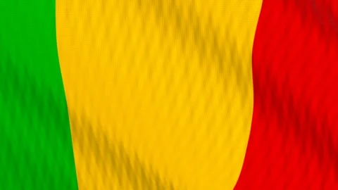 Mali flag waving white background loop Stock-Footage 342962029