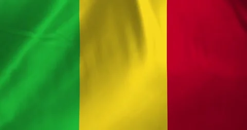 Mali flag waving with the wind background loop video animation Video stock 327172408