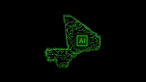 Mali Map AI Chipset Technology Opener Stock Footage 337081882