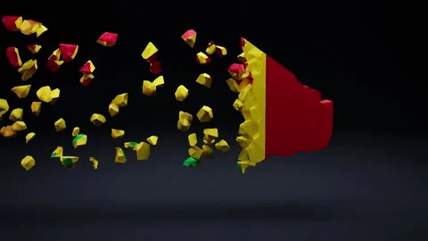 Mali Map With Flag 스톡 동영상 324804942