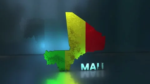 Mali Map Stock Footage 283076040