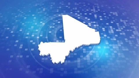 Mali Map Intro Stock Footage 247911213