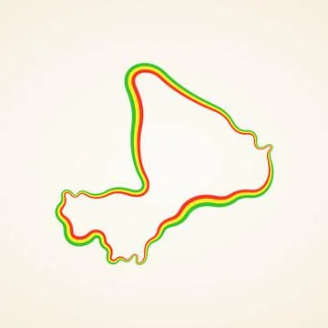 Mali - Outline Map Stock Illustration