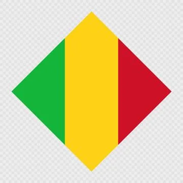 Mali rhombus flag. Vector illustration. Stock Illustration