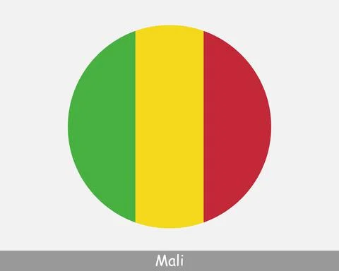 Mali Round Flag Stock Illustration
