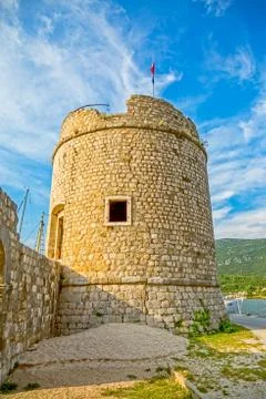 Mali Ston tower Stock-Fotos