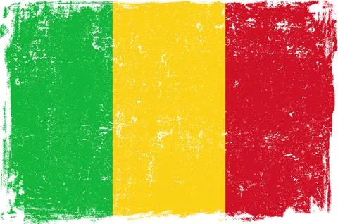 Mali Vector Flag on White Stock Illustration