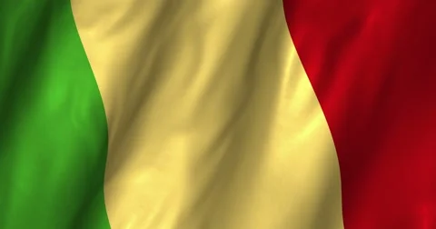 Mali Waving Flag 4K Stock Footage 61777846