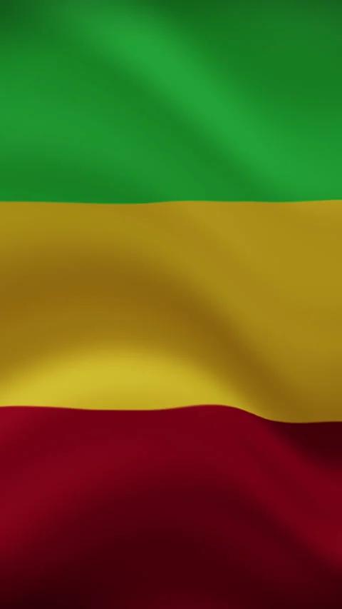 Mali Waving Flag in Vertical Orientation – Realistic Loop Animation Stock Footage 294948180