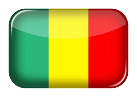 Mali web icon button with clipping path 3d illustration 스톡 일러스트