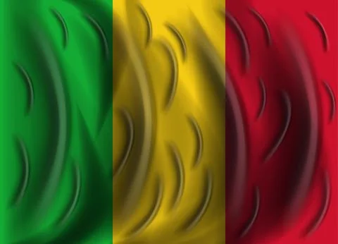 Mali wind flag Illustrazione stock