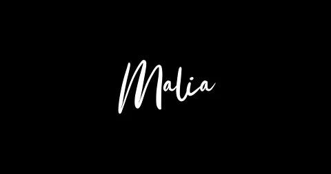 Malia Woman's name in Cursive Text Anima... | Stock Video | Pond5