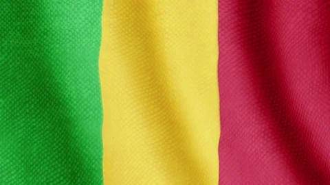 Malian flag waving animation Video stock 77614509