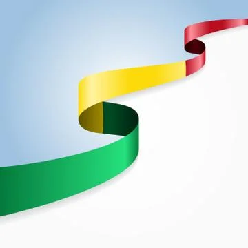 Malian flag wavy abstract background. Vector illustration. Stock Illustration