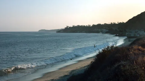 Malibu Beach Coastline Vídeo Stock 63612898