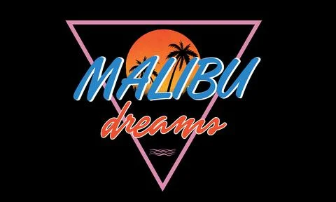 Malibu beach dreams. Stock Illustration