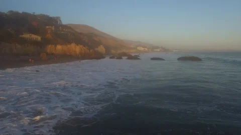 Malibu Beach Stock Footage 91419384