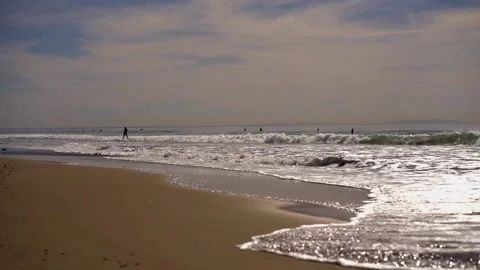 Malibu beach ,Pacific Stock Footage 234067423