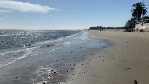Malibu Beach Pan -L Stock Footage 174855468
