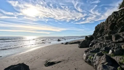 Malibu Beach Postcard View Stock Footage 228293089