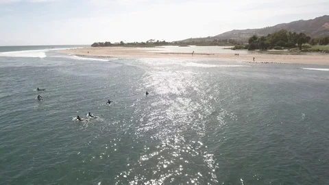 Malibu beach, surf Video stock 78207443